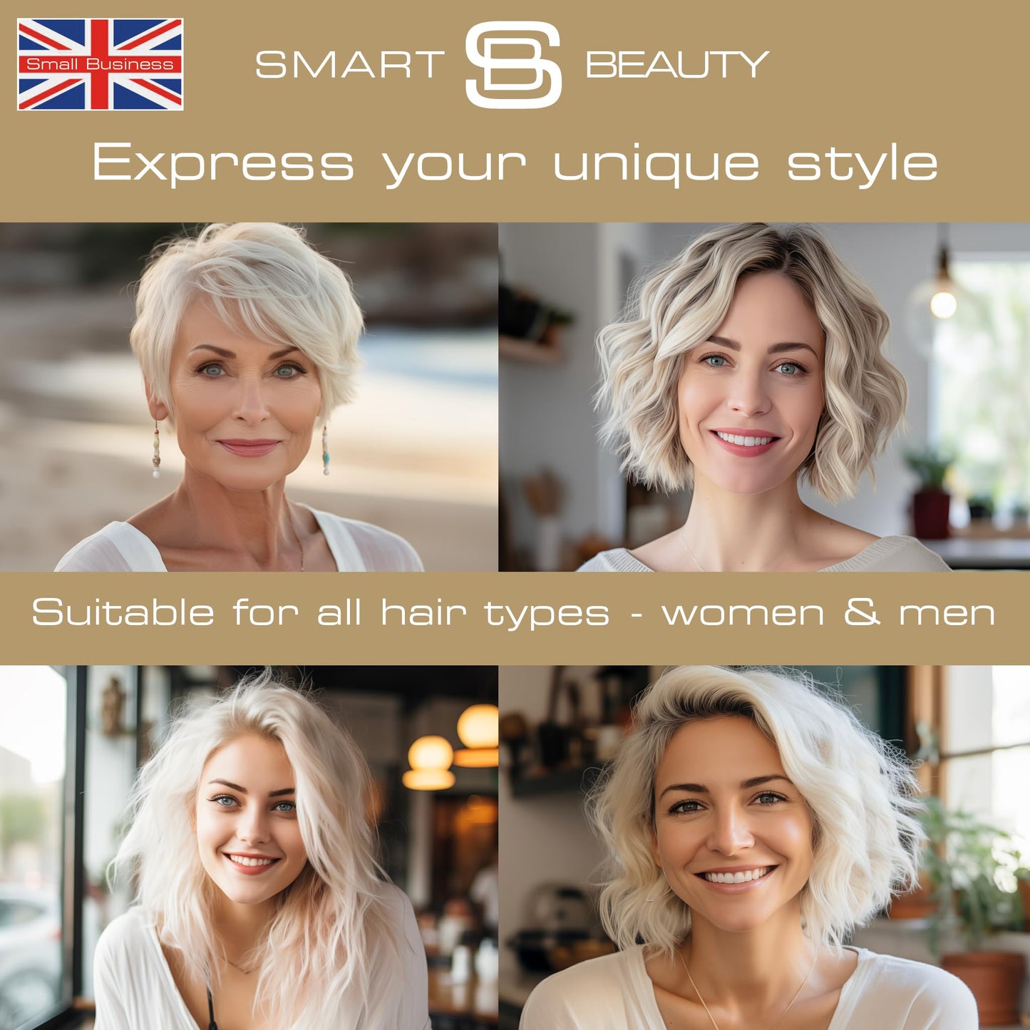 Platinum Blonde Hair Dye with added Plex Hair Care Conditioner, Permanent Hair Colour with Natural Platinum Hair Toner for Blond Hair, Vegan Hair Dye, Cruelty-Free - Smart Beauty (Pack of 2)