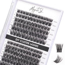 Magnetic SL Individual Lashes 144 Cluster Lashes 3D False Eyelashes Natural Look D Curl Reusable Fluffy Individual Cluster Lashes Soft Eyelashes DIY Cluster Eyelash Extensions Mix 10-16MM-DM01