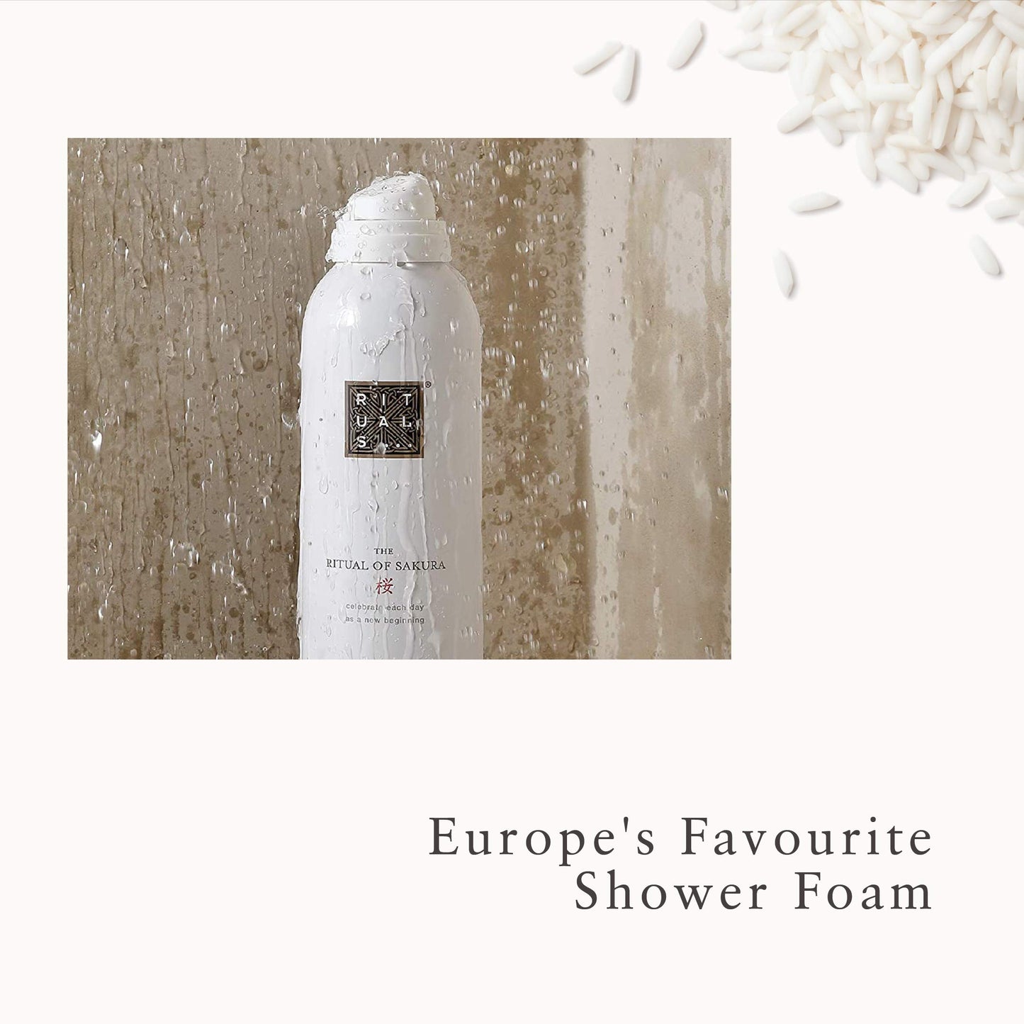 RITUALS Foaming Shower Gel from The Ritual of Sakura, 200 ml - with Rice Milk & Cherry Blossom - Skin Nourishing & Renewing Properties