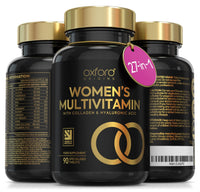 Multivitamin Tablets for Women with Collagen & Hyaluronic Acid - 27 Essential Vitamins, Minerals, & Botanicals | Womens Multivitamins, 90 Tablets, Immune System, Tiredness and Fatigue, Womens Vitamins