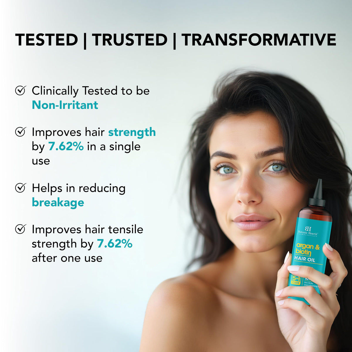 Botanic Hearth Hair Oil for Hair Growth | Strengthening Dry, Frizzy, Damaged Hair & Scalp Treatment | No Parabens or Harmful Sulfates | All Hair Types | Argan & Biotin Hair Oil - 6.7 Fl Oz