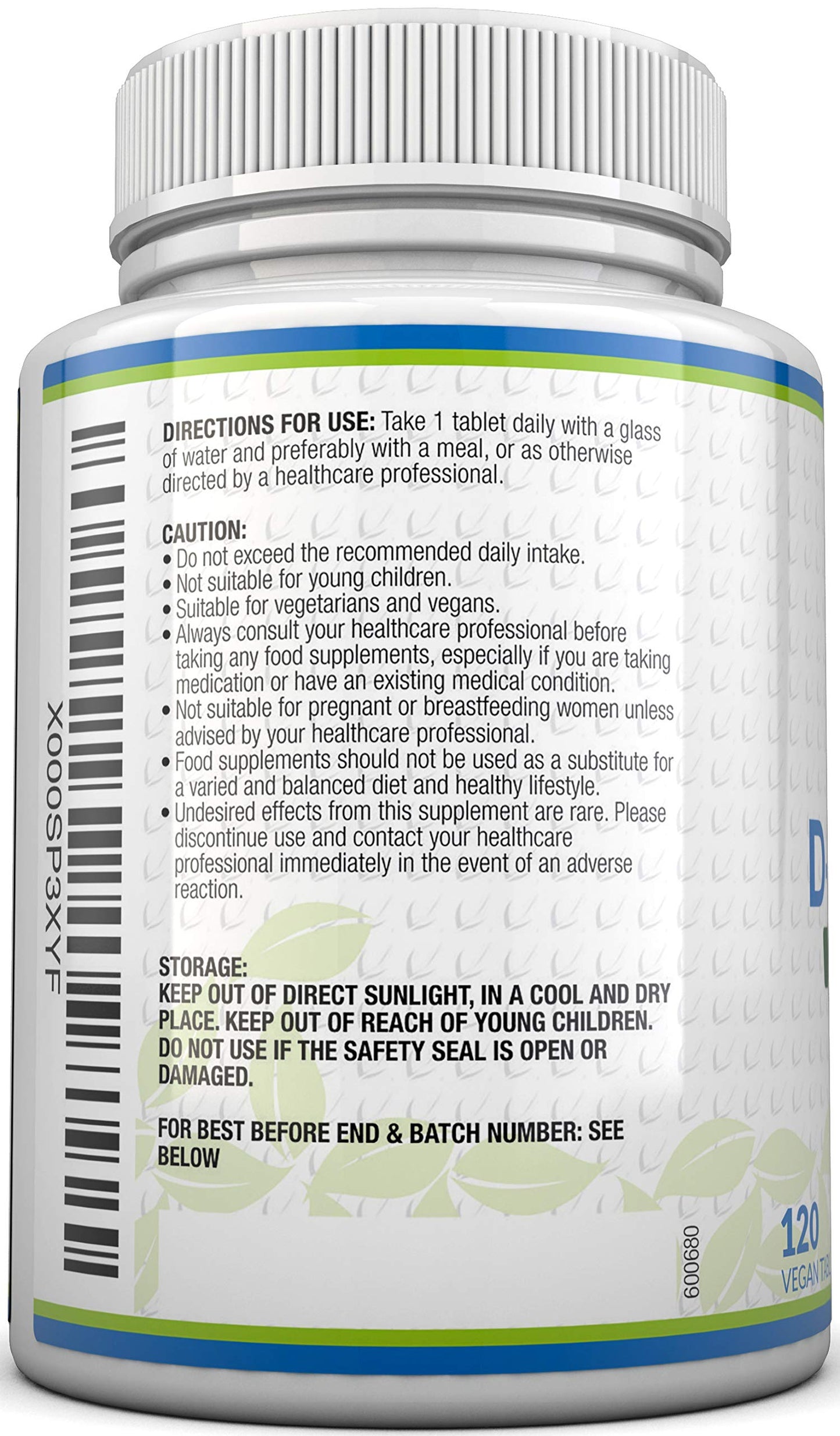 Nu U Nutrition D-Mannose Tablets 500mg - 120 Vegan Tablets - 4 Month Supply - High Strength D Mannose - Not Capsules or Powder - Made in The UK