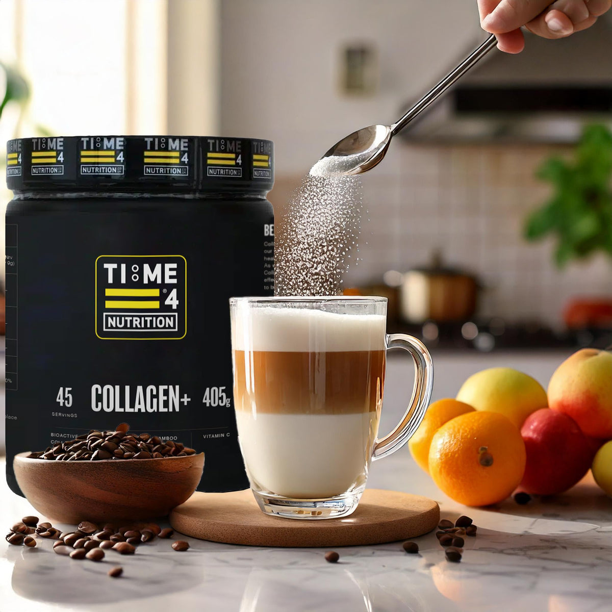 Time 4 Nutrition Time 4 Collagen + 45 Servings – Pure Hydrolysed Collagen Powder for Women & Men, MSM, Silica from Bamboo & Vitamin C – Collagen Protein Powder for Joint Care, Bones, Hair, Nails, Skin & Wrinkles