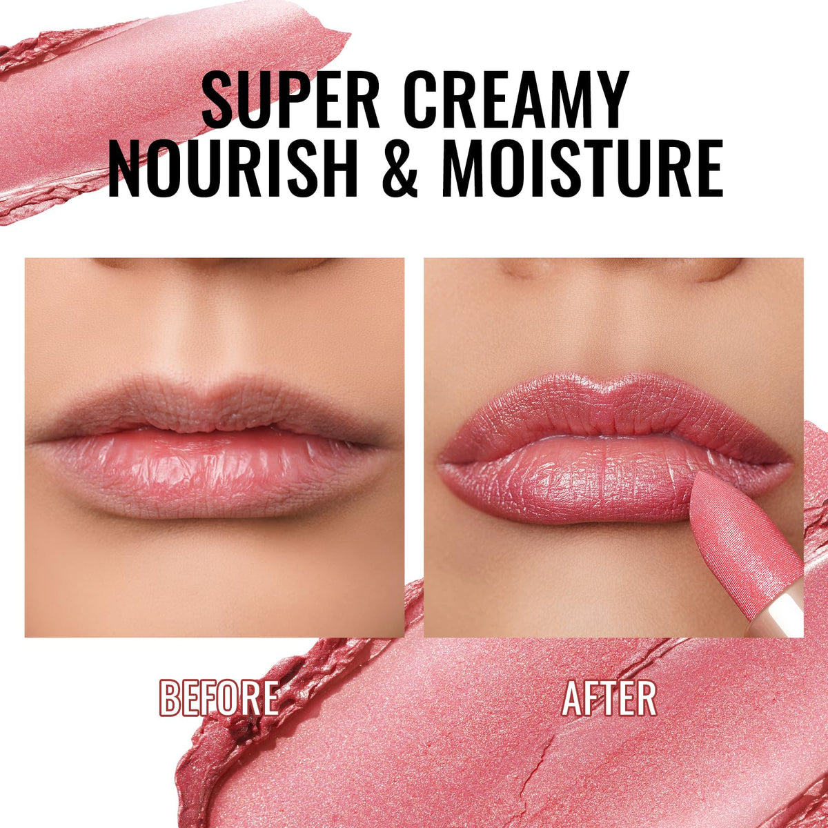 Oulac Pink Shimmer Lipstick for Women-Moisture Tinted Lip Balm for Dry Lips, Glitter Surface, Creamy Formula, Hydrating & Smooth, Infused with Shea Butter, Vegan, Clean Beauty (PG05) Mystical