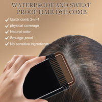 JOVIAL Hair Dye Comb, 2-in-1 Instant Hair Colour Stick with Built-In Comb, Waterproof & Sweat-proof, Portable Grey Hair Cover Up, Root Touch Up Dye Hair Concealer for Women & Men (Dark Brwon)