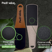 Pedi-wise PEDI-WISE Double Sided Foot File - Extra Large Professional Foot Rasp for Hard Skin Removal - Concave/Convex Shape for Maximum Efficiency - Recommended by Podiatrists - Twin Pack