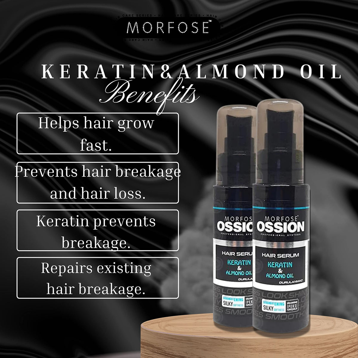MORFOSE Morfose Ossion Hair Serum with Keratin And Almond Oil 75 ml
