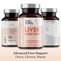 Free Soul Liver Supplement - Advanced Liver Cleanse, Detox & Repair | High Strength Liver Care with Choline, Dandelion Root, Turmeric, Artichoke, Ginger, Acai and More | 120 Tablets Gluten Free & Vegan