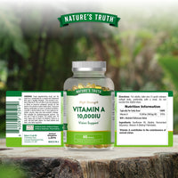 Nature's Truth Vitamin A 10,000iu - 60 Softgels - High Strength Vision Support