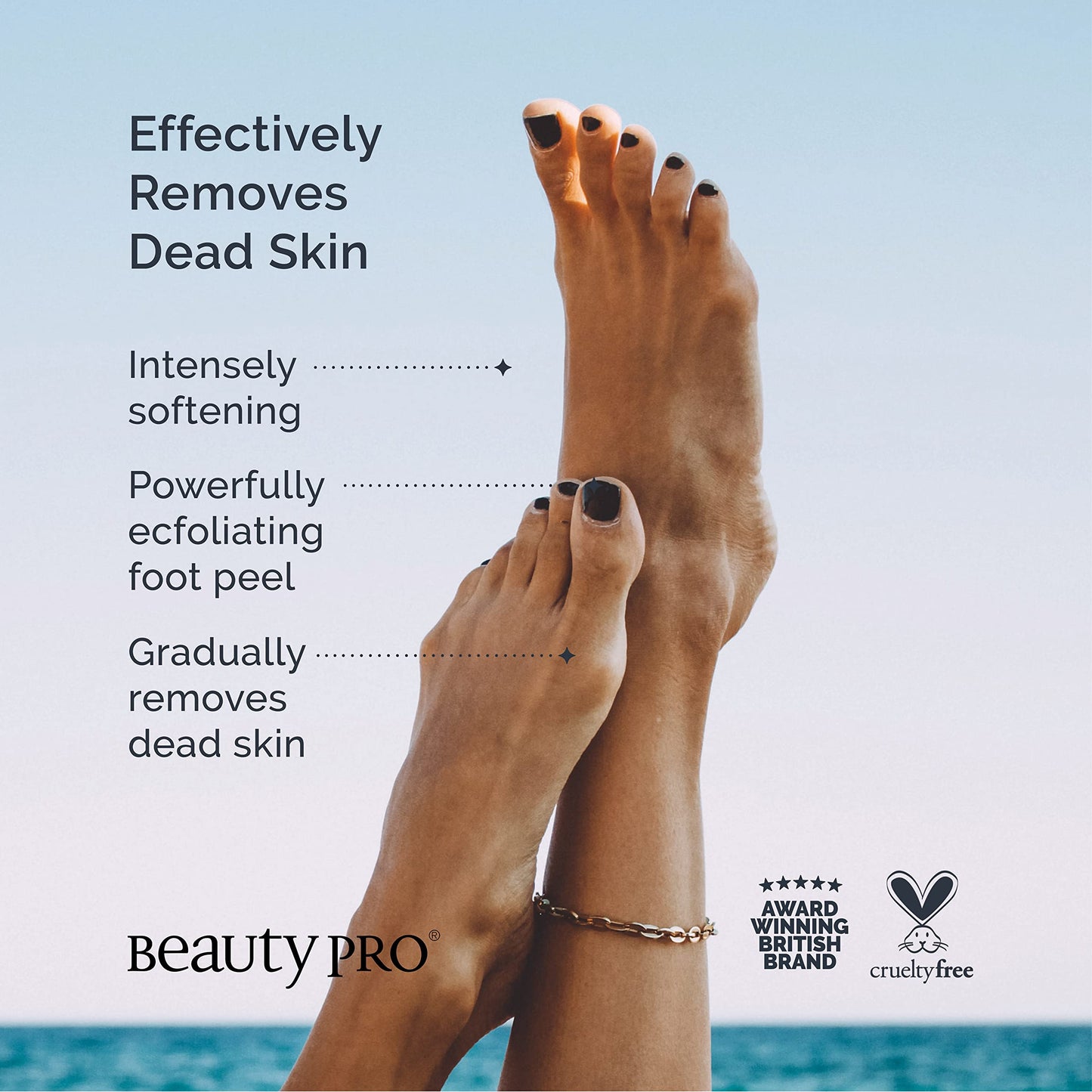 BEAUTYPRO FOOT & CALLUS PEEL With 16 Natural Plant Botanicals | Vegan Foot Peel Mask for Baby Soft Feet | Cracked Heel Repair | Exfoliating Socks | Foot Mask Peel |