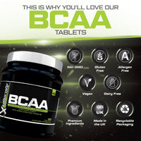 Xellerate NUTRITION BCAA Amino Acid Tablets - 3000mg per Serving - 425 Vegan Tablets not Capsules or Powder - Supplement with Vitamin B6 2:1:1 - Made in The UK - Xellerate Nutrition