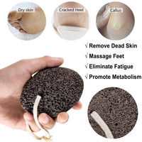 PHOGARY Natural Pumice Stone for Feet, 1 Pack Volcanic Lava Foot Stone Pedicure Tools Hard Skin Callus Remover for Feet and Hands - Natural Foot File Exfoliation to Remove Dead Skin-Black Foot Pumice