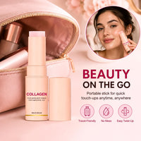 Lumiter Collagen Volume Multi Balm Stick - Collagen Stick for Face Fine Lines & Wrinkle, CollagenWand Stick, Elasticity & Radiance Care for Neck Lips Eye Balm, Makeup Base, 7g