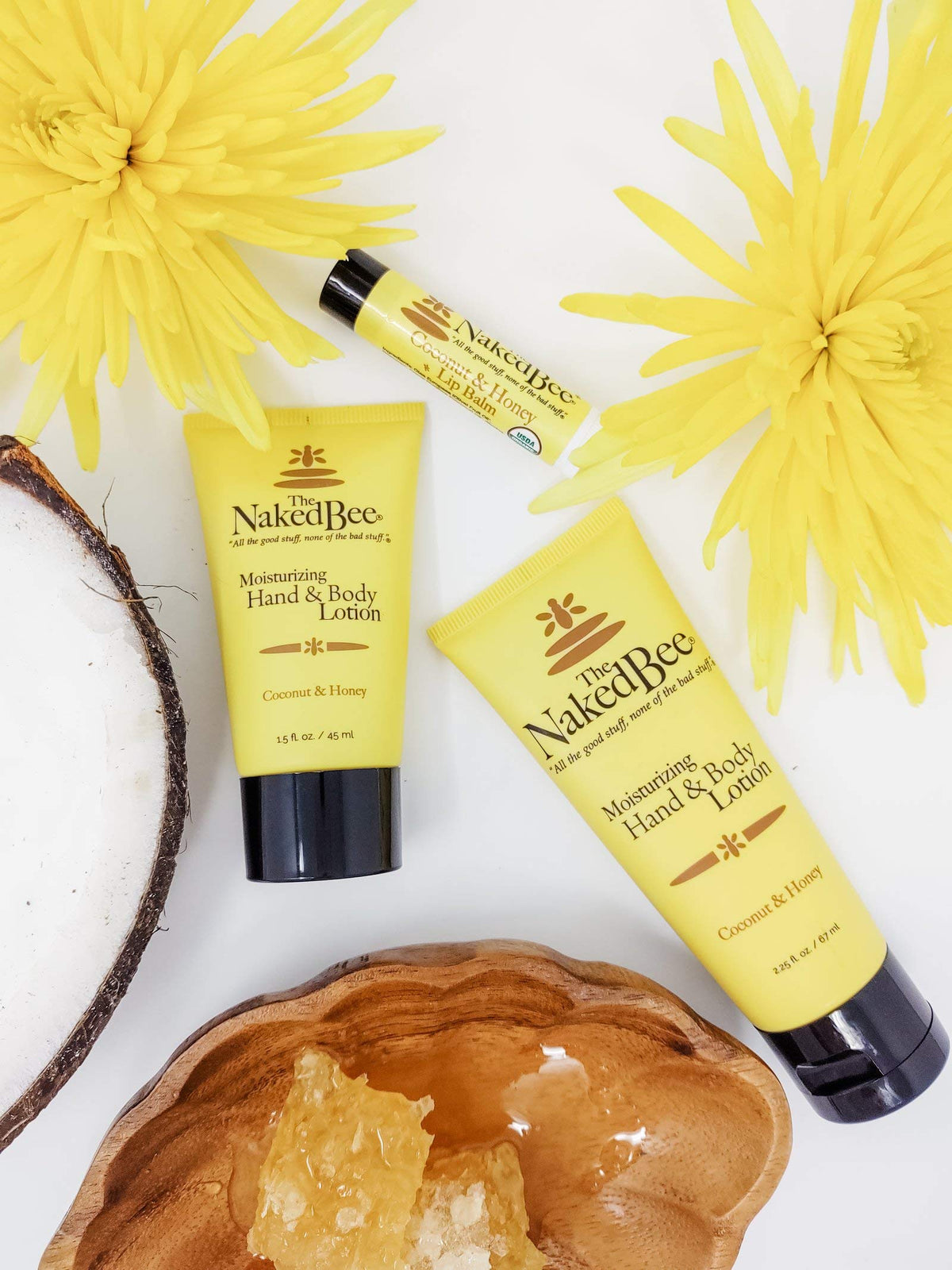 The Naked Bee Coconut & Honey Hand & Body Lotion 2.25oz. Moisturising Skin Care. Hand & Body Lotion for Dry Skin. Body Skin Care & Hand Moisturiser. Hydrating Hand Care & Body Care Moisturiser.