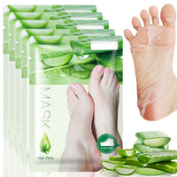 KAYZON Foot Peel Masks, 5 Pairs Feet Exfoliating Socks, Aloe Vera Foot Moisturiser Socks for Foot Care, Cracked Heel, Dead & Hard Skin, Foot Mask for Women & Men - Baby Soft Smooth Touch Feet