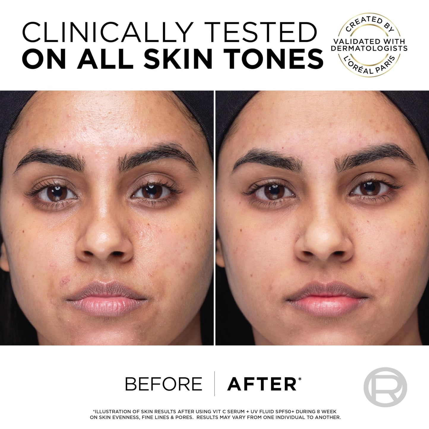 L'Oréal Paris Revitalift Clinical 12% Pure Vitamin C Serum (30ml) & SPF 50+ Invisible Fluid (50ml) Duo for Face, Antioxidant Protection, Brighter Smoother Skin, UV Protection