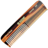 KENT Kent A OT Small Double Tooth Comb, Coarse/Fine Grooming Comb for Hair, Beard, Mustache, Men, Women and Kids. Saw Cut Hand Polished, Handmade in England