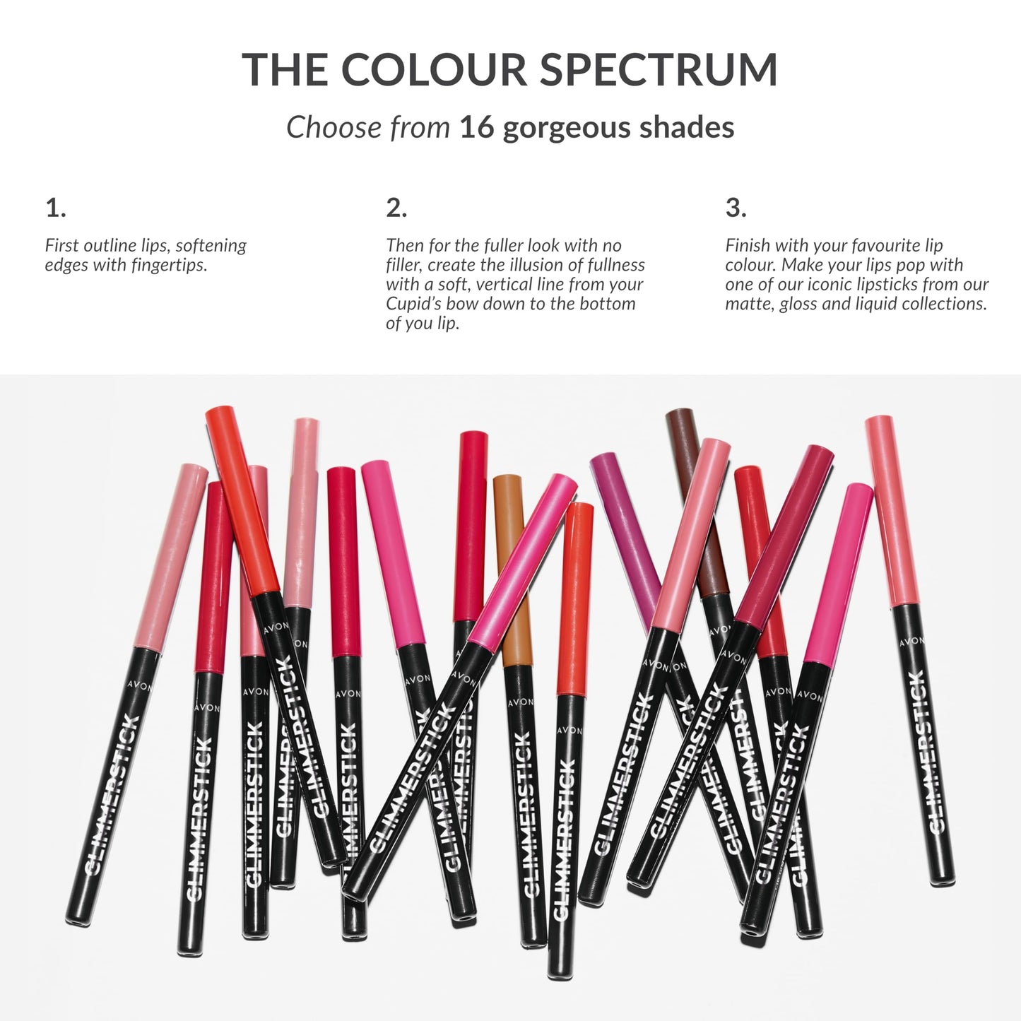 Avon Glimmerstick Lip Liner Simply Spice, Infused with Vitamin E for Smooth-Glide Application and Defined Lips