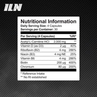 Iron Labs Nutrition Acetyl L Carnitine Capsules - Double Pack - 2000mg Acetyl L-Carnitine x 60 Servings - Carnitine Plus 6 Added Nutrients (240 Vegetarian Capsules)