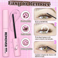 Brown Lash Clusters Kit Dark Brown Eyelash Clusters Gently Fluffy Individual Lashes Kit Natural DIY Lash Extensions Kit Brown Cluster Eyelash Extensions Kit with Lash Bond and Seal, Remover, Tweezers