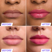 Wonderskin Lip Rehab Serum Oil - Color Changing Lip Oil from Clear to Pink - PH-activated, Non-sticky & Hydrating Tinted Lip Oil for Dry Lips (Kissed)