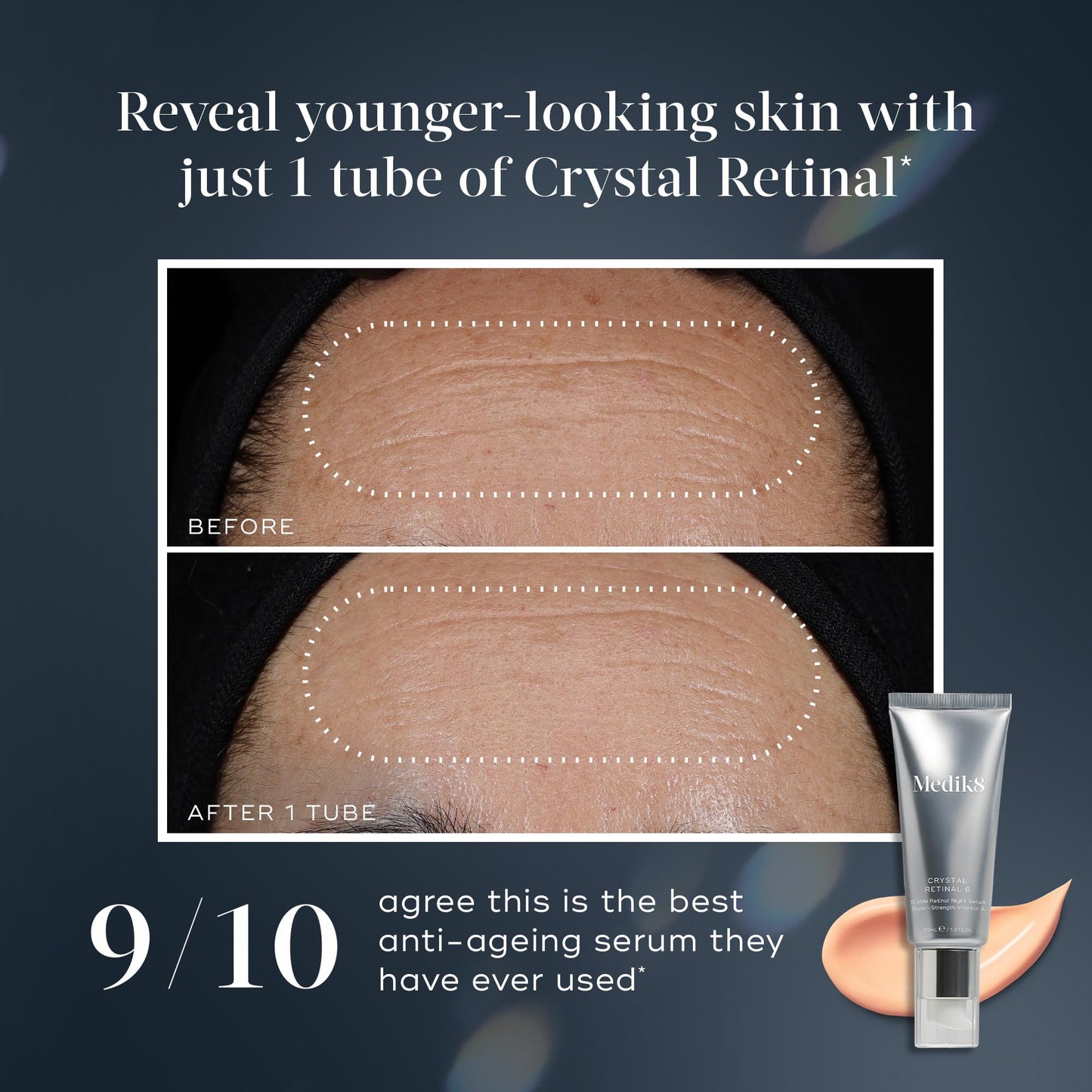 Medik8 Crystal Retinal 6 - Age-Defying Retinal Night Serum - Improves Wrinkles & Skin Firmness- 0.06% Retinal Strength - 11x Faster than Retinol - For Regular Vitamin A Users - 30ml