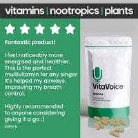 VitaVoice Nootropics & Vitamins | Formulated for Vocal Health, Wellbeing & Mindset | 30 Capsules