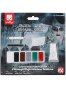 Smiffys Make-Up FX, Ghost Ship Kit, Grease, Black 6 Colour Palette, Cream & Crayon & Applicators, Cosmetics and Disguises Fancy Dress, Cosmetic Dress Up Cosmetics & Disguises.