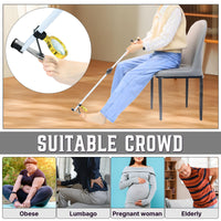 XARILK Aluminium Long Handle Toenail Clippers with Magnifying Glass Helps Obese, Elderly, Pregnant Women Without Bending Down to Cut Toenails (60cm,W/Magnifying Glass)