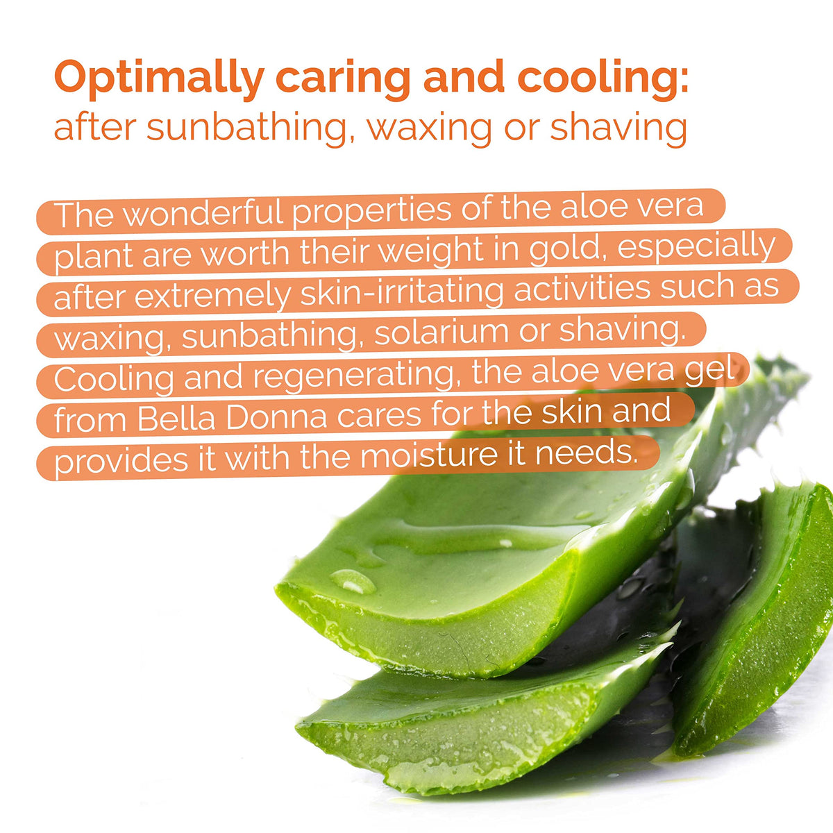 Bella Donna Soothing and Cooling Aloe Vera Gel, 100ml -Ideal for Skin Relief After Hair Removal