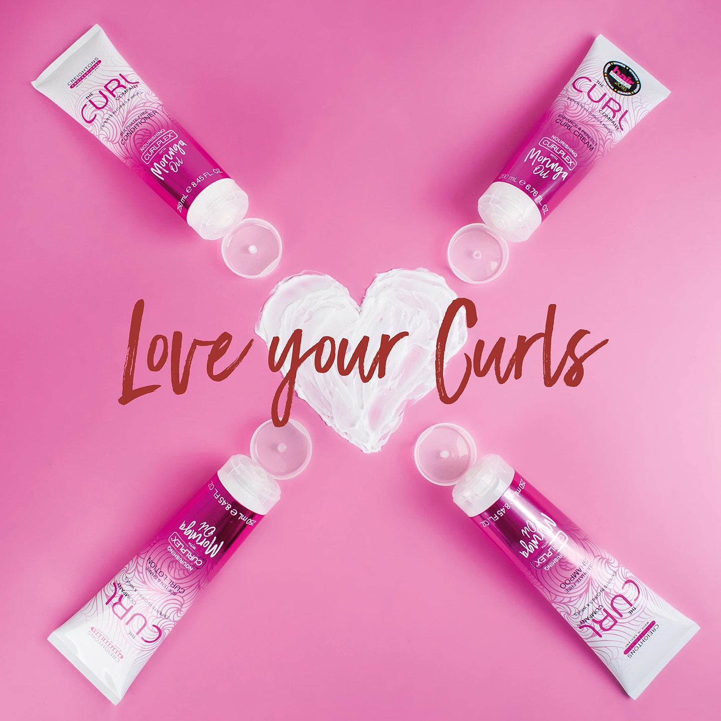 The Curl Company Enhance & Perfect Curl Cream (200ml) - Professionally Formulated with Nourishing Curplex with Moringa Oil. Experts in Curls & Waves