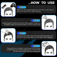 Pegciz Hair Fibres, Hair Fibres Dark Brown for Thinning Hair, Instantly Conceals Hair Loss in 15 Sec, Hair Loss Concealer for Women and Men (Dark Brown)