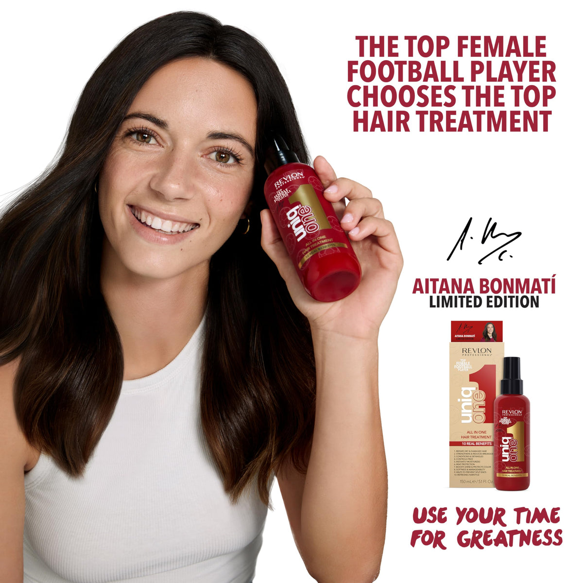 REVLON PROFESSIONAL Revlon Professional UniqOne Aitana Bonmatí Limited Edition Hair Treatment, Multi-Benefit Leave-In Hair Treatment, 150ml