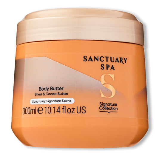 SANCTUARY Sanctuary Spa Body Butter Women, No Mineral Oil, Cruelty Free & Vegan Cocoa Butter & Shea Butter Moisturiser, 300ml
