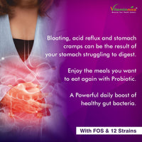 Vitaminnica Because your Health Matters Vitaminnica Vita Her Probio | 50 Billion | 12 Probiotics Strains | Premium Women's Blend for Gut & Vaginal Health | 60 Capsules