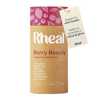 Rheal Berry Beauty 150 g, Organic Daily Beauty Superfoods Powder – Antioxidant‑Rich Blend with Açai, Blueberry & Acerola Cherry – Supports Skin, Hair & Nails – Gluten‑Free, Vegan – 30 Servings