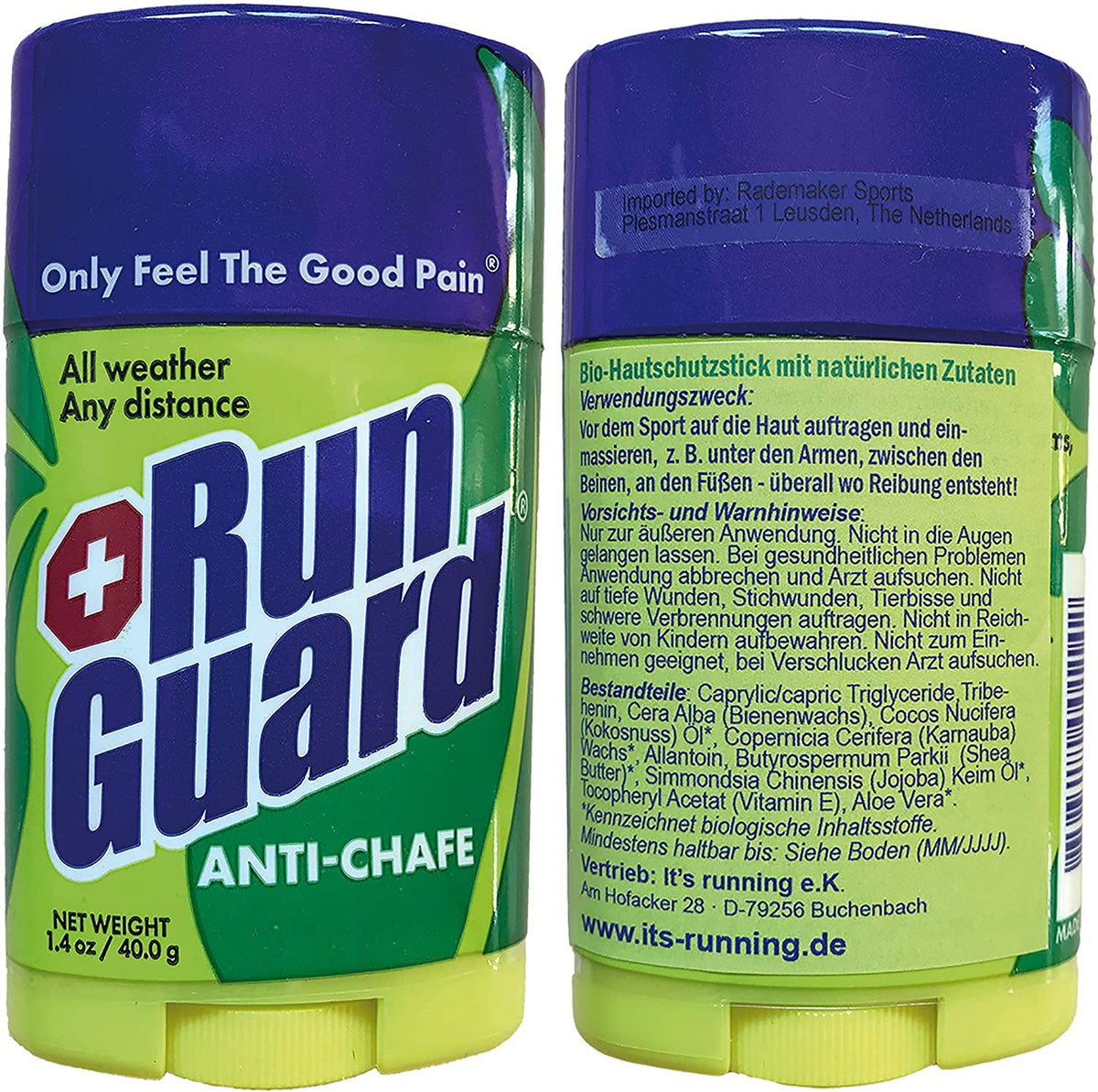 Run Guard Natural, Sports Running Anti Chafe Soothing Balm Stick - 40g