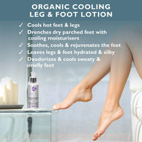 Organic Peppermint foot lotion soothing cooling foot cream organic aloe vera cooling refreshing peppermint oils foot cooling lotion for hot feet and smelly feet vegan paraben free