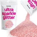Hemway Ultra Sparkle Glitter Light Rose Gold 100g Fine | Glitter for Arts & Craft, Makeup, Nail Art, Crafting, Card Making, Sparkle Decoration