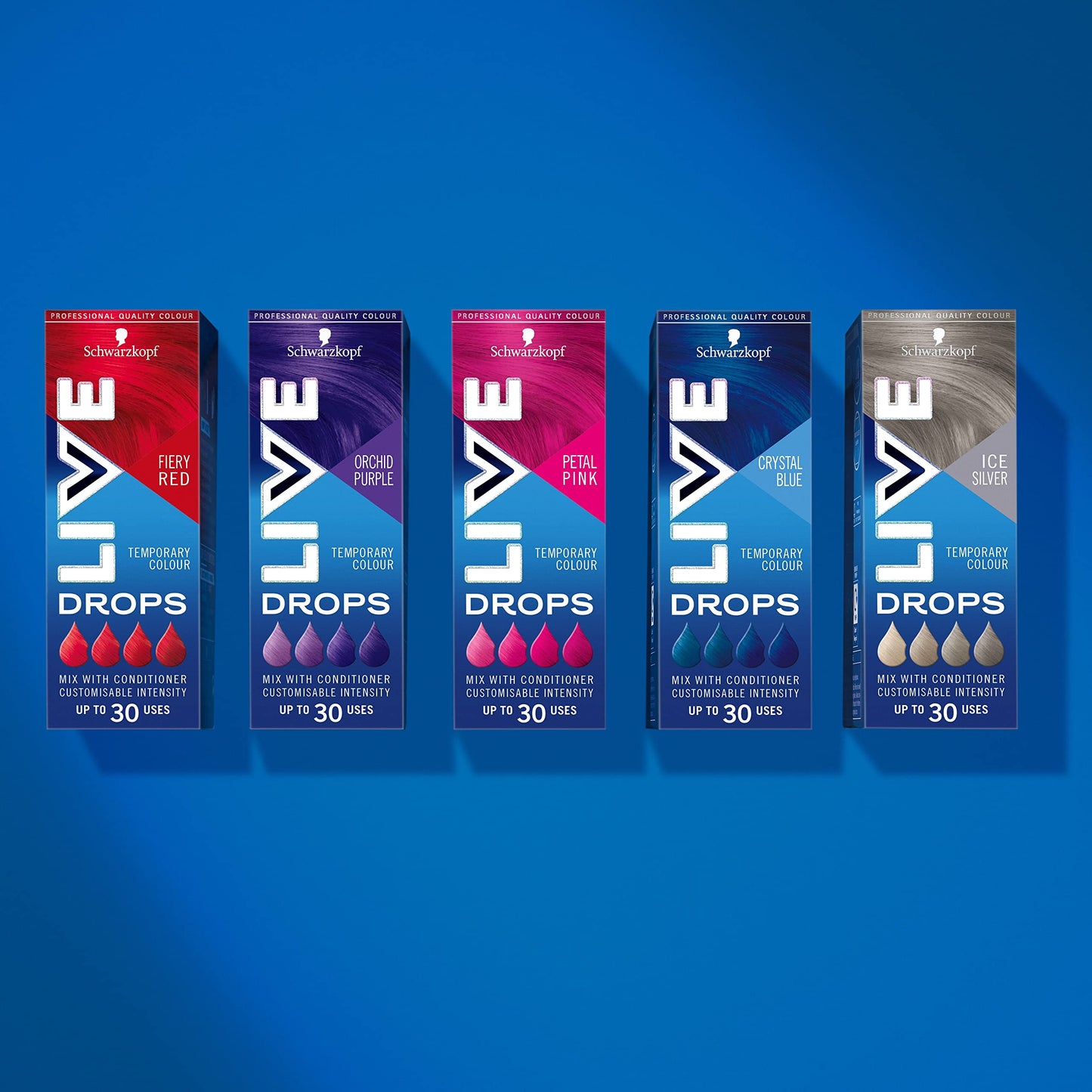 LIVE Live Schwarzkopf Colour Drops, Vegan, Semi-Permanent, Lasts 2 to 12 Washes, Ice Silver, 30 ml