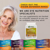 Intelligent Formula Vision Defender MAC Eye Vitamins Supplement – Triple Carotenoids: Lutein 10mg, Zeaxanthin 2mg & Meso-Zeaxanthin 10mg – Vision & Eye Health Support, Blue Light Help – 90 Capsules – Made in The UK