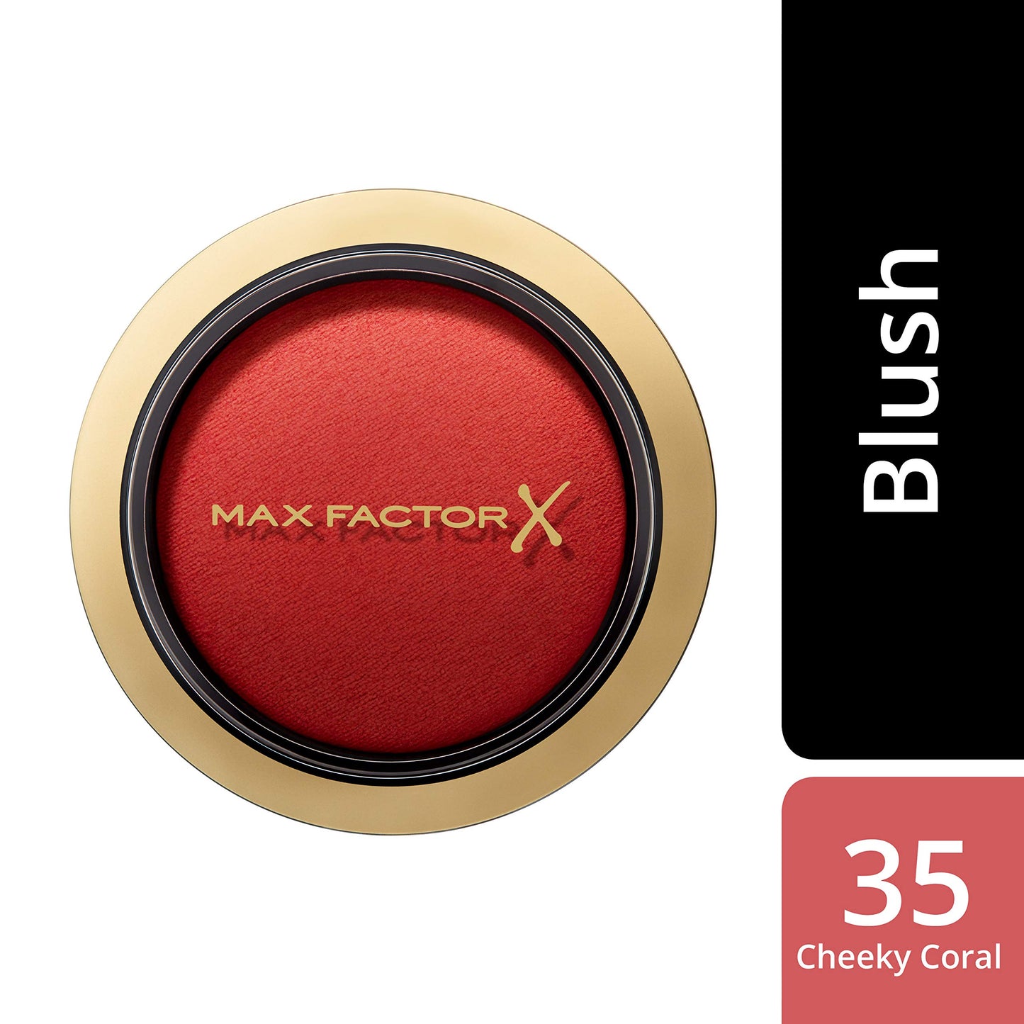 Max Factor Compact Blush Cheeky Coral 35 Marbled Rouge for the Perfect Glow Multitonal Powder Blush Apricot