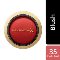 Max Factor Compact Blush Cheeky Coral 35 Marbled Rouge for the Perfect Glow Multitonal Powder Blush Apricot