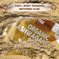 Organic Ashwagandha Powder 500g Supports Immunity | Premium Ashwagandha Root Superfood Anxiety, Stress & Fatigue Relief, Sleep Aid, Energy Increase Zero Additives Vegan Powder by PROELITE