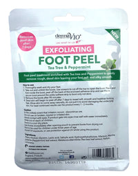 Derma V10 Exfoliating Foot Peel Tea Tree & Peppermint Removes Dead Skin After 7 Days