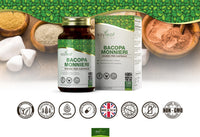 Ezyleaf Nutrition Ezyleaf Bacopa Monnieri 500mg High Strength Bacopa 120 Capsules | Bacopa-Extract Ayurvedic Brahmi Powder Capsules | Vegan, Non-GMO Allergen & Gluten Free | Made in UK