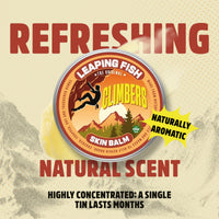 LEAPING FISH Climber's Skin Balm - Natural Vegan - Essential Oil Recovery Salve - Hand Moisturiser for Cracked Skin - Eco-Friendly Non-Greasy Formula - Unscented 60g Tin