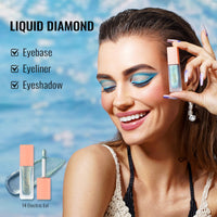 Oulac Liquid Glitter Eyeshadow – Shimmer Eyeshadow & Eyeliner | Shiny Teal with Gold and Emerald Sparkle, Blendable Sparkly Eye Make-up, Crease Resistant, Vegan, 6.8g, Electric Eel (14)