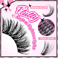 OlymGrow 590-Piece DIY Eyelash Cluster Kit – Fluffy Russian Lashes in 30-100 D Mix (8-16 mm). Includes Curly, Durable Extensions for Girls & Women – Perfect for Natural or Dramatic Looks