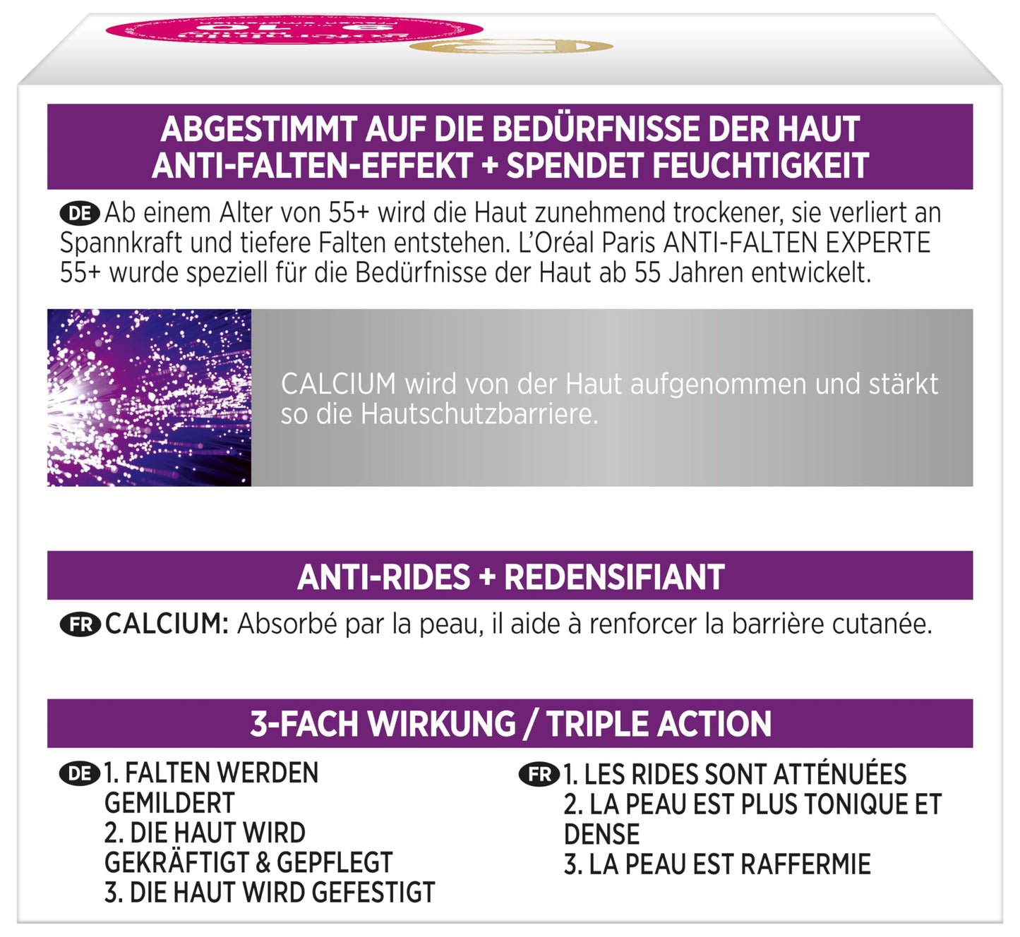 L'Oreal Paris L'Oréal Paris Moisturiser for the Face, Moisturising Anti-Ageing Day Cream with Calcium to Reduce Wrinkles, Anti-Wrinkle Expert 55+, 1 x 50 ml